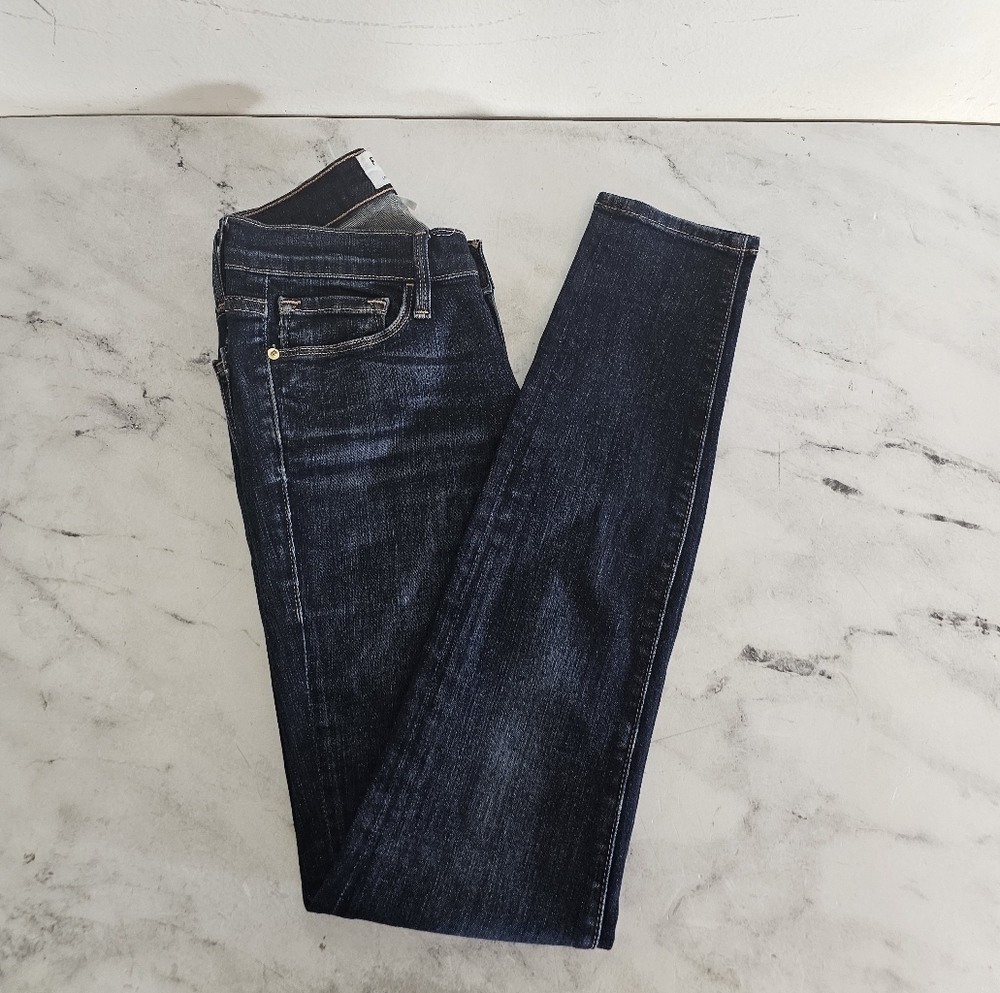 Frame Denim Le Skinny De Jeanne Mid Rise‎ Blue Jeans 26 Preowned - Picture 4 of 8